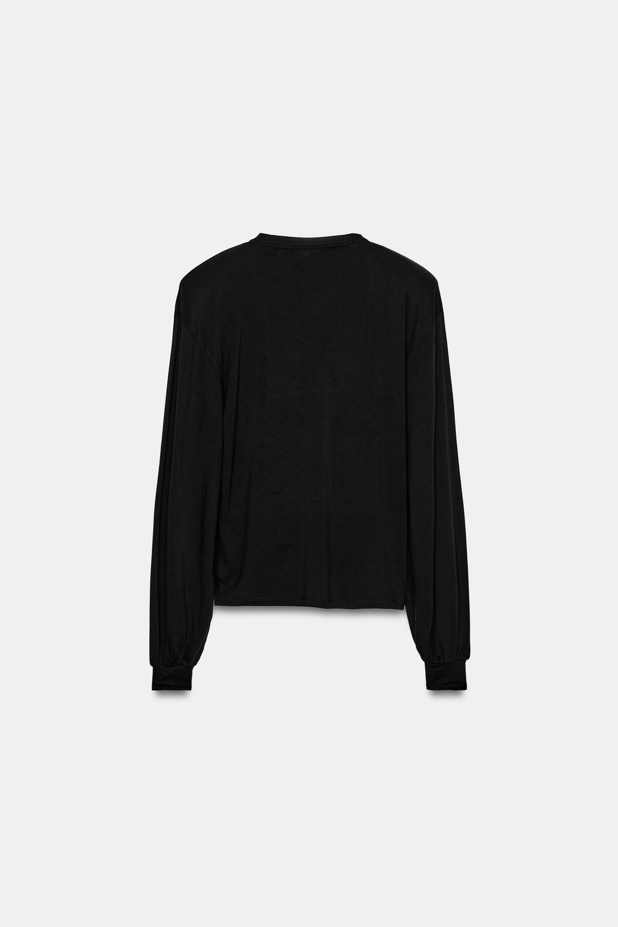 FLOWY SHOULDER PAD T-SHIRT